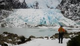 Bella bienvenida del Glaciar Bernal.­