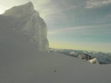 Aproximadonos al Cerro Trono. En la foto se ve un contrafuerte sin nombre al Suroeste de la cumbre.